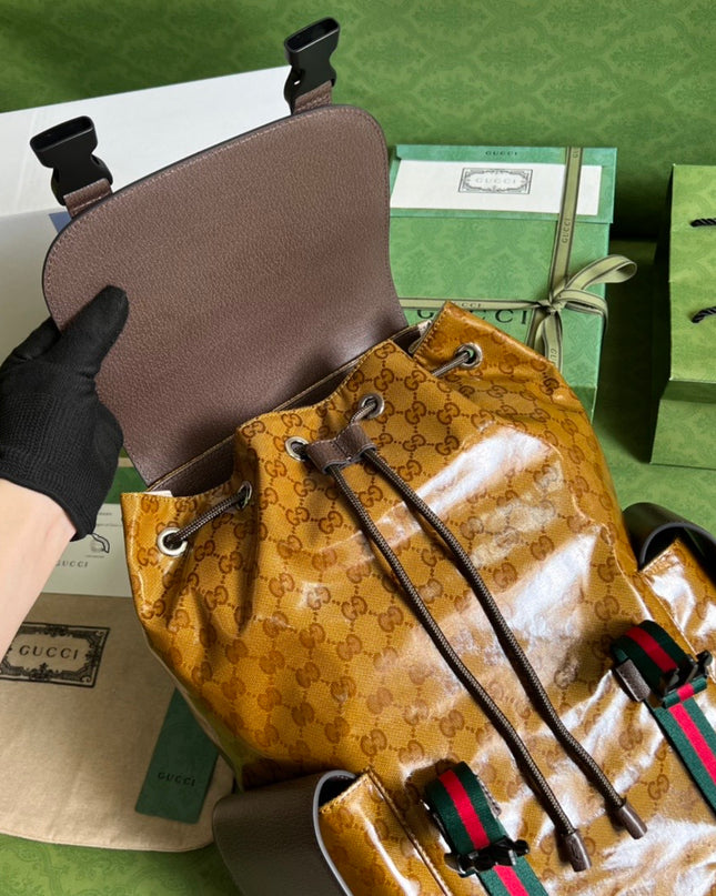 Adidas x Gucci Backpack – Monogram Beige Brown 495563