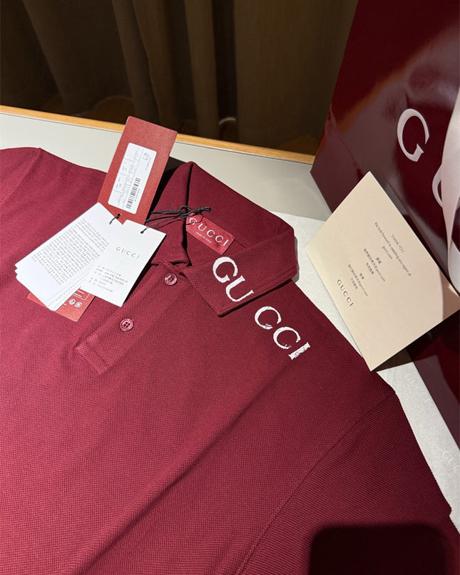 Gucci Cotton Jersey T‑shirt With Embroidery - Rosso Ancora Red