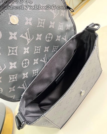 Louis Vuitton Pulse Messenger Bag M12681 - Tonal Black Leather Trim