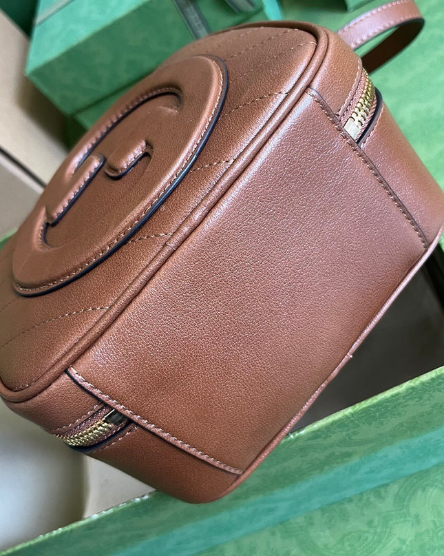 Gucci Blondie Top Handle Bag – Brown Leather 744434