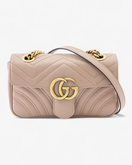 Gucci Marmont Small Matelassé Shoulder Bag 443497 Dusty Pink