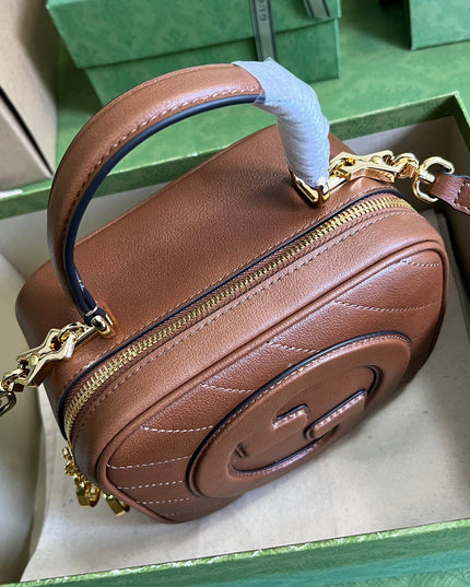 Gucci Blondie Top Handle Bag – Brown Leather 744434