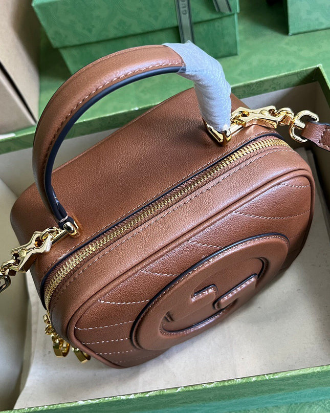 Gucci Blondie Top Handle Bag – Brown Leather 744434