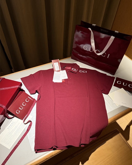 Gucci Cotton Jersey T‑shirt With Embroidery - Rosso Ancora Red