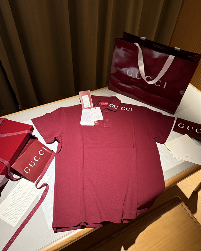 Gucci Cotton Jersey T‑shirt With Embroidery - Rosso Ancora Red