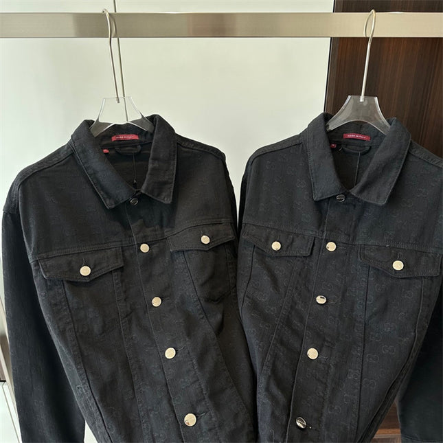 Gucci Black Denim Monogram Jacket (Unisex)