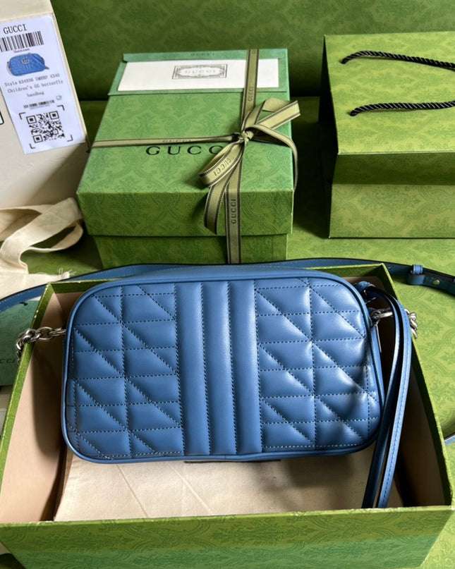 Gucci Marmont Matelasse Shoulder 447632 - Blue