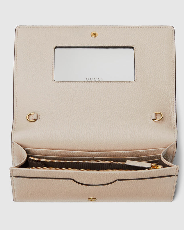 Gucci Marmont Bi-Color Leather Wallet on Chain