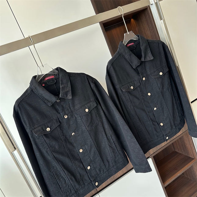 Gucci Black Denim Monogram Jacket (Unisex)