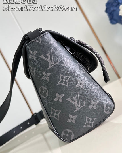Louis Vuitton Pulse Messenger Bag M12681 - Tonal Black Leather Trim