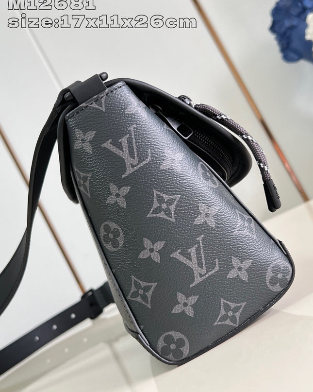 Louis Vuitton Pulse Messenger Bag M12681 - Tonal Black Leather Trim