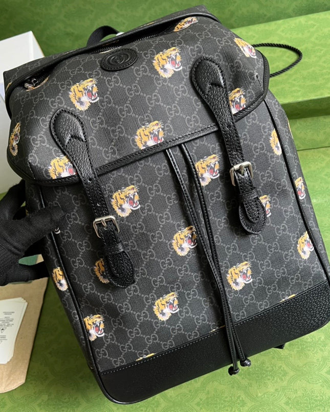 Gucci Medium Backpack With Tiger Print 696013