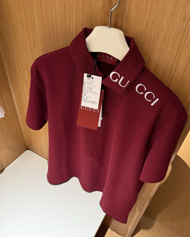 Gucci Cotton Jersey T‑shirt With Embroidery - Rosso Ancora Red