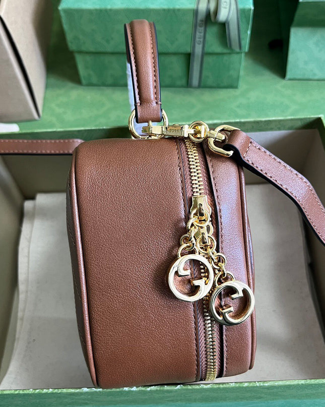 Gucci Blondie Top Handle Bag – Brown Leather 744434