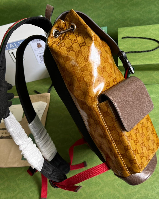 Adidas x Gucci Backpack – Monogram Beige Brown 495563