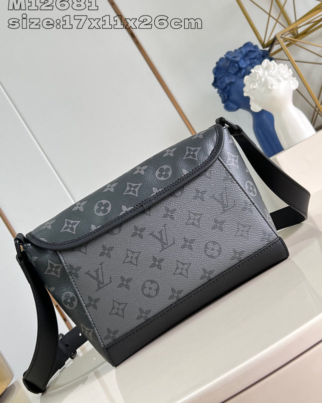 Louis Vuitton Pulse Messenger Bag M12681 - Tonal Black Leather Trim