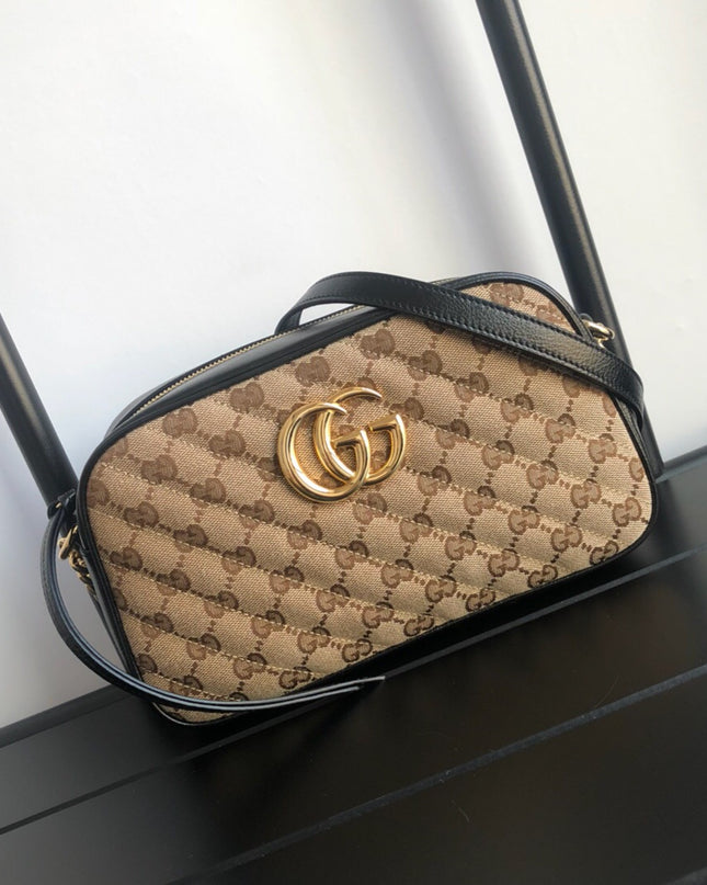 Gucci Marmont Small Shoulder Bag 447632 - Brown