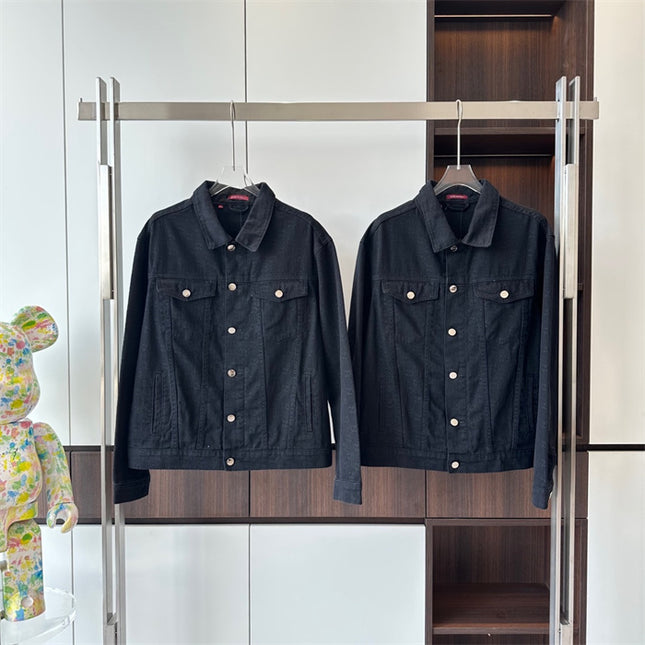Gucci Black Denim Monogram Jacket (Unisex)
