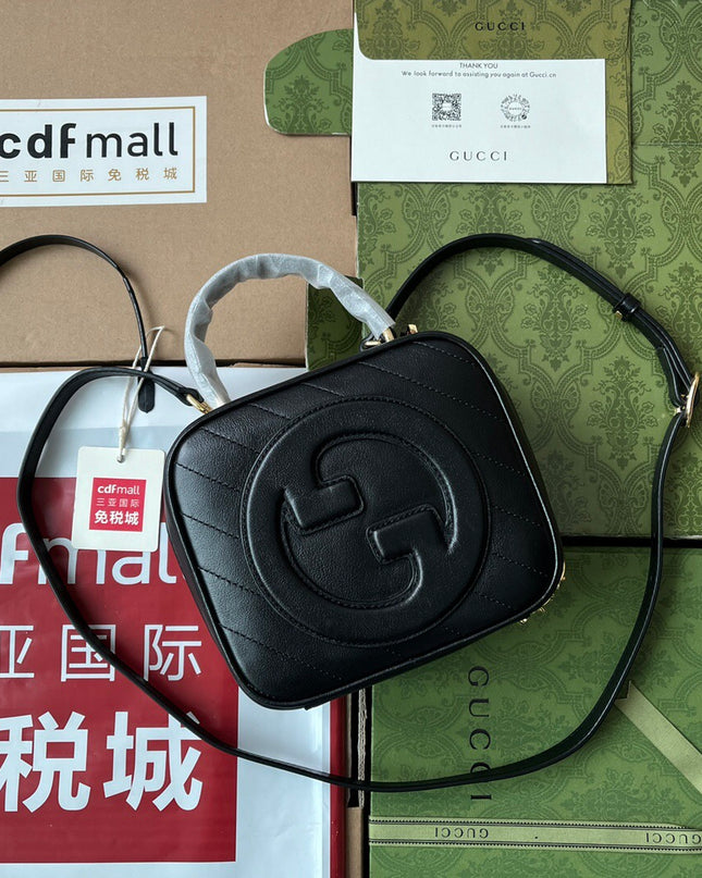 Gucci Blondie Top Handle Bag – Black Leather 744434