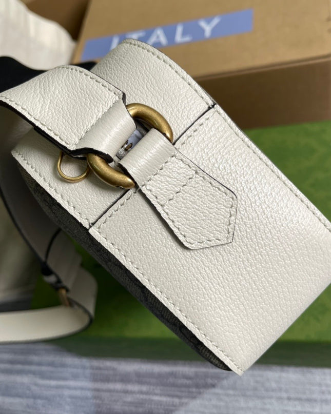 Gucci Ophidia GG Small Shoulder Bag – Beige/Ebony with Web Stripe