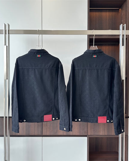 Gucci Black Denim Monogram Jacket (Unisex)