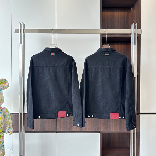 Gucci Black Denim Monogram Jacket (Unisex)