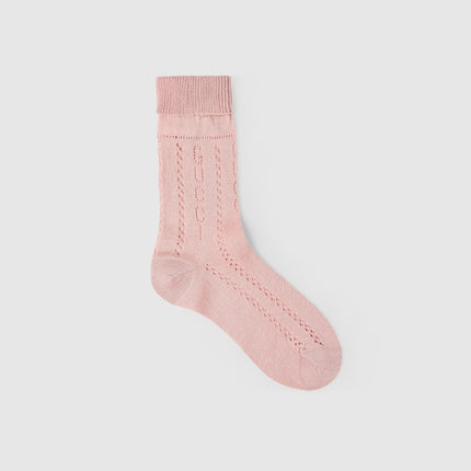 Gucci Kids Light Pink Perforated Cotton Socks
