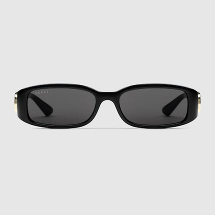 Gucci Interlocking G Rectangular Sunglasses – Shiny Black