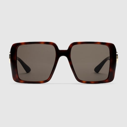 Gucci Interlocking G Oversized Sunglasses – Tortoiseshell Brown