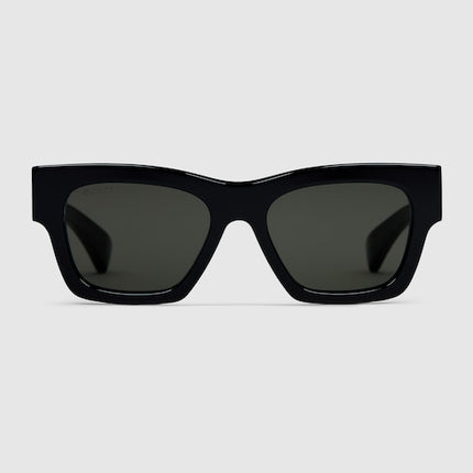 Gucci Rectangular Black Acetate Sunglasses – GG1835S