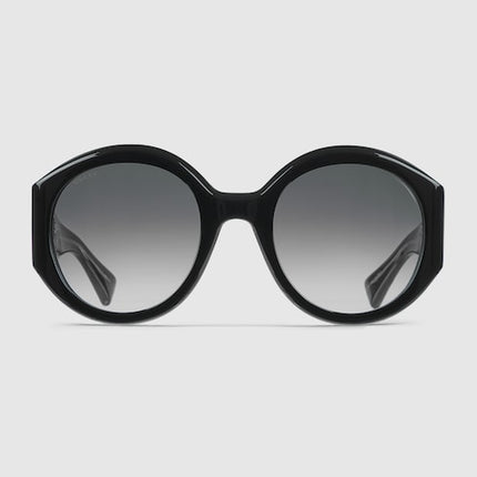 Gucci Round Black Acetate Sunglasses with Rivet Logo – GG2014S