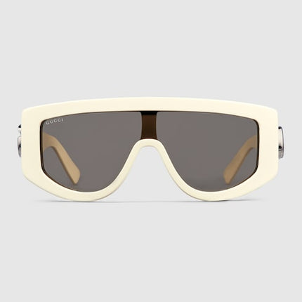 Gucci Ivory Shield Sunglasses with Double G – GG1950S