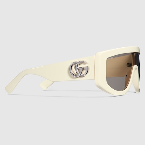 Gucci Ivory Shield Sunglasses with Double G – GG1950S
