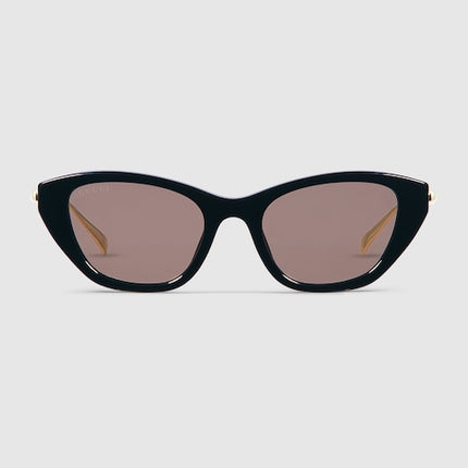 Gucci Black Cat Eye Sunglasses with Pearl & Interlocking G – GG1968S