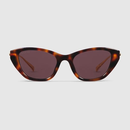 Gucci Tortoiseshell Cat Eye Sunglasses with Pearl & Interlocking G – GG1968S