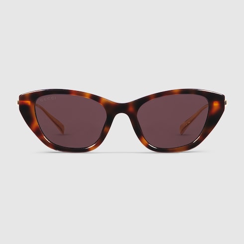 Gucci Tortoiseshell Cat Eye Sunglasses with Pearl & Interlocking G – GG1968S