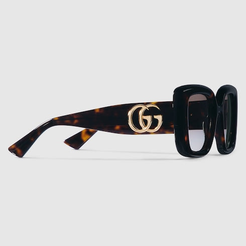 Gucci GG1975S Oversized Sunglasses – Dark Brown Tortoiseshell