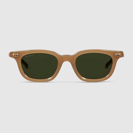 GUCCI GG1946S Oval Sunglasses – Light Opal Brown with Interlocking G