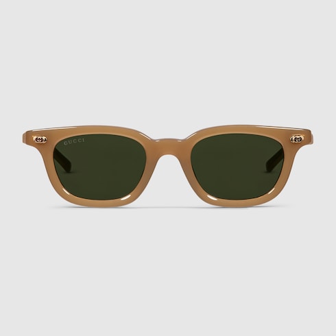 GUCCI GG1946S Oval Sunglasses – Light Opal Brown with Interlocking G