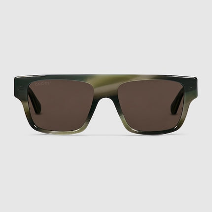 GUCCI GG1960S Sunglasses – Striped Green Tortoiseshell