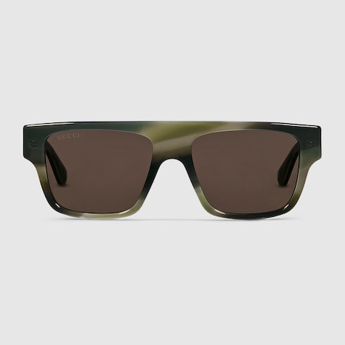 GUCCI GG1960S Sunglasses – Striped Green Tortoiseshell