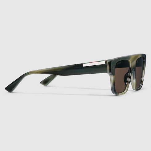 GUCCI GG1960S Sunglasses – Striped Green Tortoiseshell