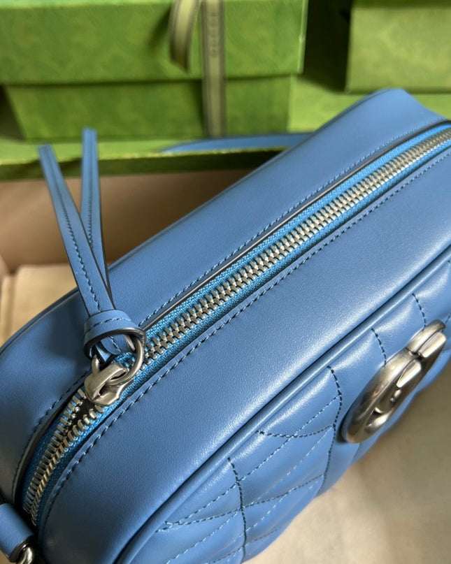 Gucci Marmont Matelasse Shoulder 447632 - Blue