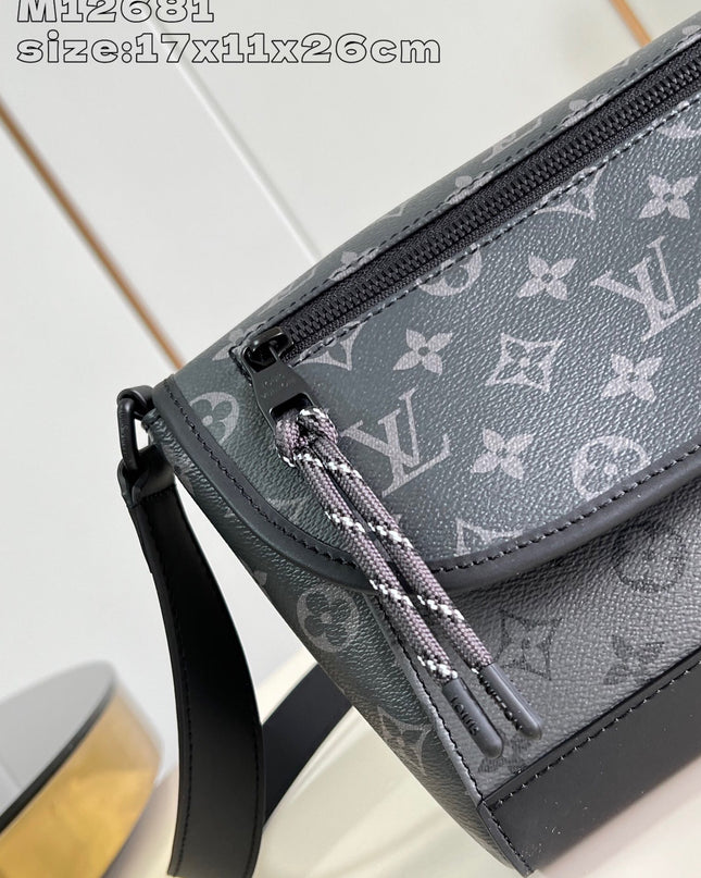 Louis Vuitton Pulse Messenger Bag M12681 - Tonal Black Leather Trim