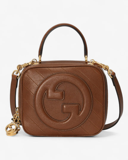 Gucci Blondie Top Handle Bag – Brown Leather 744434