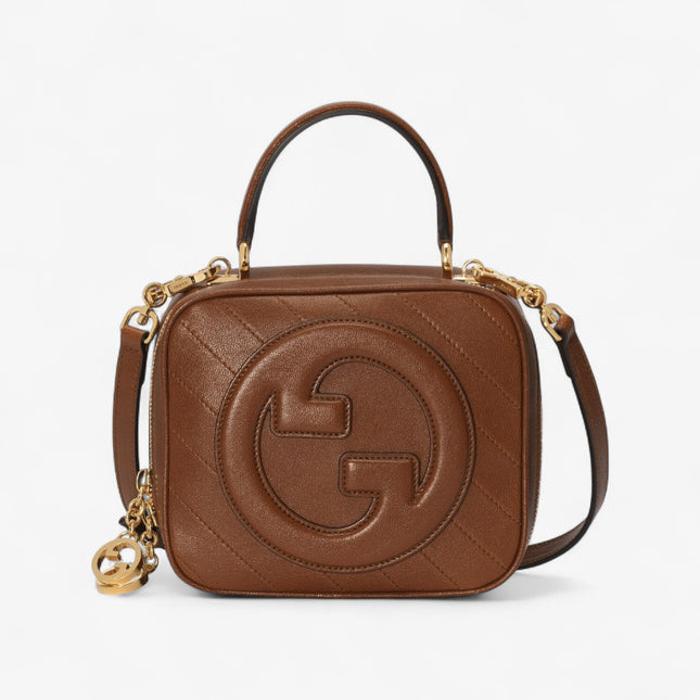 Gucci Blondie Top Handle Bag – Brown Leather 744434