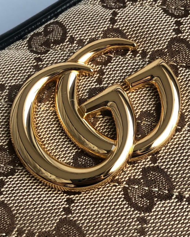 Gucci Marmont Small Shoulder Bag 447632 - Brown