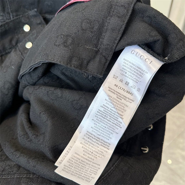 Gucci Black Denim Monogram Jacket (Unisex)