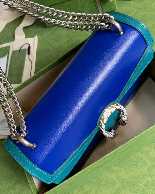Gucci Dionysus Medium Shoulder Bag in Emerald Green Leather with Enamel Tiger Head