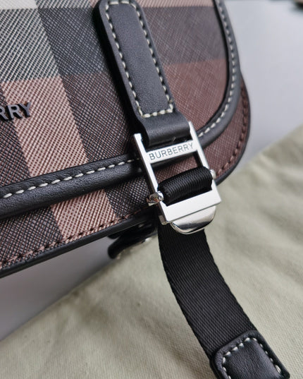 Burberry Check E-Canvas Messenger Bag 80365521